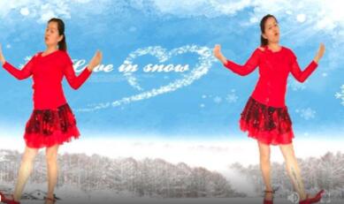 阿华广场舞《飘雪的季节更想你》抒情32步 背面演示及分解教学 编舞阿华