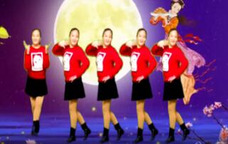 冰糖葫芦广场舞《月下情缘》背面演示及分解教学 编舞冰糖葫芦