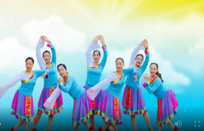 春英广场舞《最美的歌儿唱给妈妈》藏族舞 背面演示及分解教学 编舞春英