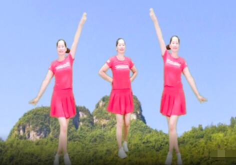 大自然广场舞《二十四节气歌》十子步手势简单好学健身 背面演示及分解教学