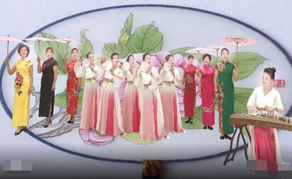 芳华岁月广场舞《一生缘》团扇队形旗袍油纸伞 背面演示及分解教学