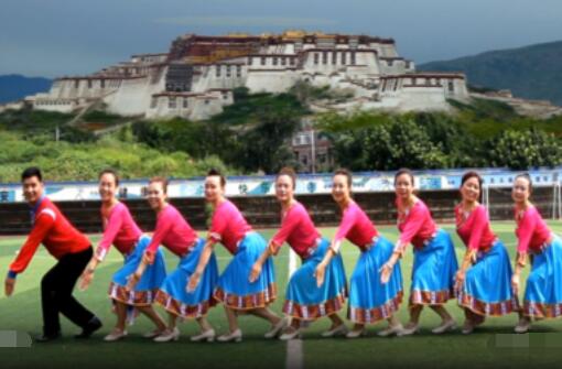 凤凰六哥广场舞《爱你无悔三千年》藏族舞 背面演示及分解教学