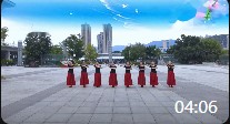 福州市晴天广场舞《灯火里的中国》团队队形版