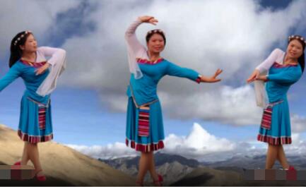广东灵动广场舞《圣洁的心》原创优美纯母语藏族舞 背面演示及分解教学