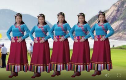 贵州小平平广场舞《吉祥》藏族舞 背面演示及分解教学 编舞小平平