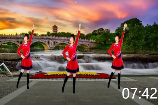 江苏南通美好广场舞 舞曲《花桥流水》原创32步正反面附教学分解！