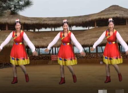 安徽金社广场舞《尕撒拉》网红民族风趣 背面演示及分解教学