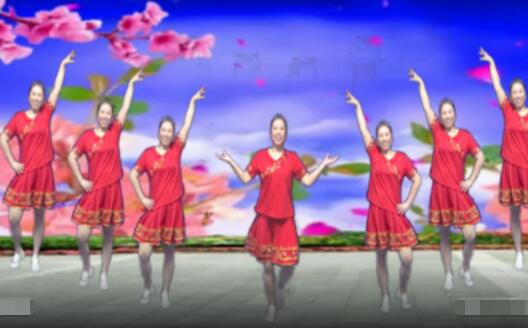四川广安邻水鲁姐广场舞《野花香》网红动感健身舞 背面演示及分解教学