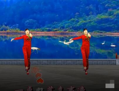 红飞舞广场舞《火火情歌拜新年》32步 背面演示及分解教学 编舞红飞舞
