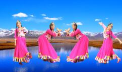 美丽秋霜广场舞《最美的姑娘在拉萨》藏族舞 背面演示及分解教学 编舞美丽秋霜
