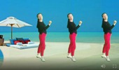 农商行心语广场舞《外婆的澎湖湾》网红11步弹跳舞 演示和分解动作教学 编舞