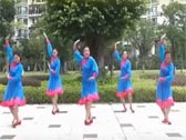 舞在深圳湾广场舞 我的蒙古高原 雨丝编舞 正面演示