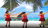 馨秀广场舞《外婆的澎湖湾》许多的童年幻想在这里32步 演示和分解动作教学