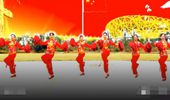 曹曹曹广场舞《红红火火中国年》新春花球广场舞 演示和分解动作教学