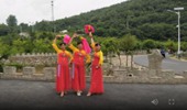 谷城元琴广场舞《回娘家》原创48步双扇秧歌舞 演示和分解动作教学