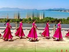 春英广场舞《爱琴海》藏族舞 演示和分解动作教学 编舞春英