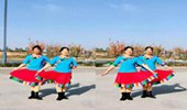 陕西朵朵广场舞《吉祥》藏舞风格双人对跳 演示和分解动作教学 编舞陕西朵朵