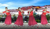丽丽广场舞《美丽的卓玛》藏族舞 演示和分解动作教学 编舞丽丽