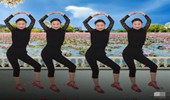 确山燕子广场舞《百花香DJ》现代舞32步 演示和分解动作教学 编舞燕子
