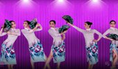 郦影广场舞《夜上海》旗袍折扇舞蹈简单又好看 演示和分解动作教学