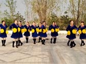 蓝月广场舞 《一起走天涯》12人变队形