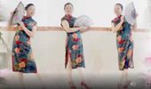 颜儿广场舞《烟花三月下扬州》原创旗袍折扇走秀 演示和分解动作教学
