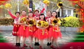 阿珠广场舞《恭喜发财新年到》花球舞 演示和分解动作教学 编舞阿珠