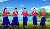 谷城元琴广场舞《火火的情郎》简单欢快藏族舞 演示和分解动作教学