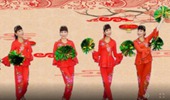 上海伟伟广场舞《过新年》拜年花球舞 演示和分解动作教学 编舞伟伟