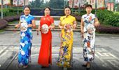 漓江飞舞广场舞《中国茶》原创旗袍团扇舞 演示和分解动作教学