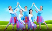 万安滨江广场舞《唱家乡》简单藏族舞 演示和分解动作教学 编舞如月