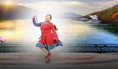 紫怡然广场舞《转山转水转佛塔》藏族舞风格 演示和分解动作教学 编舞紫怡然