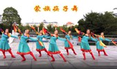 世外桃源广场舞《银色的毡房》原创筷子舞 演示和分解动作教学