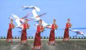 汕头燕子广场舞《我的九寨》藏族舞 演示和分解动作教学 编舞汕头燕子