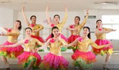刘荣广场舞《在那桃花盛开的地方》演示和分解动作教学 编舞五福天团组合