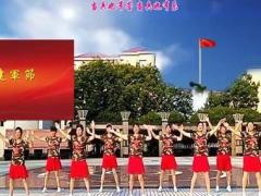 上海香何花广场舞《军歌声声》演示和分解动作教学 编舞张桃英
