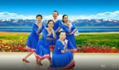 江西万安滨江广场舞《玛尼情歌》原创初级藏族舞 演示和分解动作教学