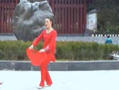 云紫燕广场舞 大红帆 扇子舞 正反面演示及分解动作