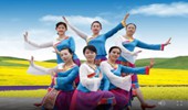江西万安滨江广场舞《扎嘎拉雪山》原创初级藏舞 演示和分解动作教学
