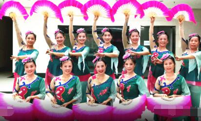 三亚代表队比赛第二名广场舞《盛世秧歌》队形展示 背面演示及分解教学