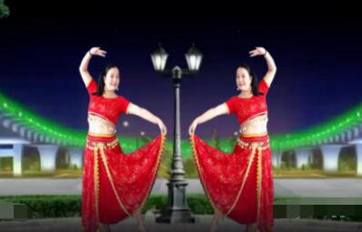 山上之光广场舞《明亮的眼睛》印度风情舞蹈 背面演示及分解教学 编舞三红