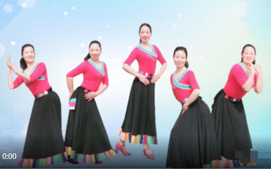 雨夜广场舞《爱你无悔三千年》原创藏族舞 背面演示及分解教学