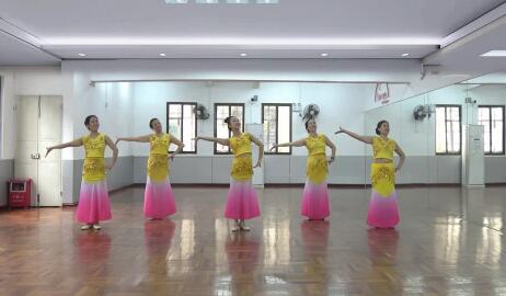 顺德丝奇傣族舞《有一个美丽的地方》背面演示及分解教学 编舞丝奇