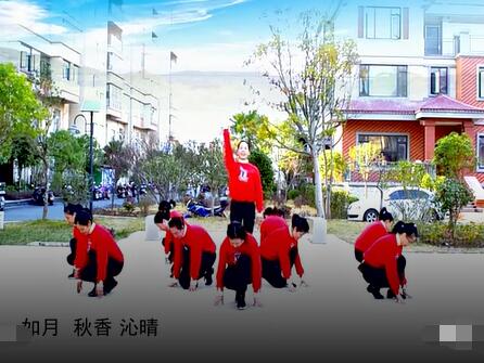 万安滨江广场舞《我们都是追梦人》12人队形演出版 背面演示及分解教学