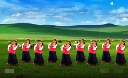 西安华缘广场舞《梦回多情的草原》藏族舞 背面演示及分解教学 编舞华缘