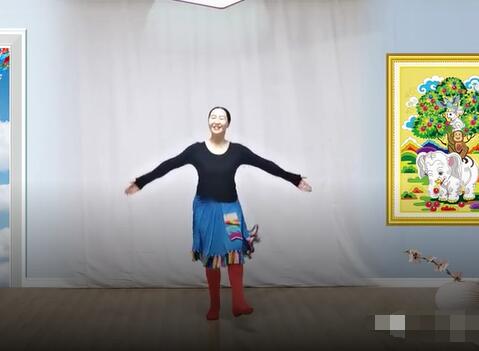应子广场舞《库玛拉》藏族踢踏舞组合 背面演示及分解教学 编舞应子
