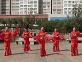 云南省宣威市七彩云南广场舞红红的日子 正背面演示及分解动作教学 编舞尤冰