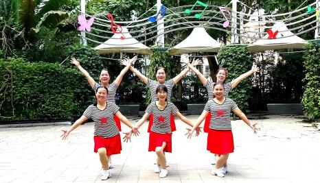 深圳山茶广场舞《摇起来嗨起来》32步 背面演示及分解教学 编舞山茶