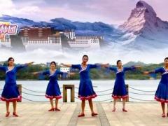 江西万安滨江广场舞《藏族情歌》背面演示及分解教学 编舞