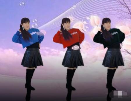 子青广场舞《情花朵朵开》网红流行摆胯32步 背面演示及分解教学